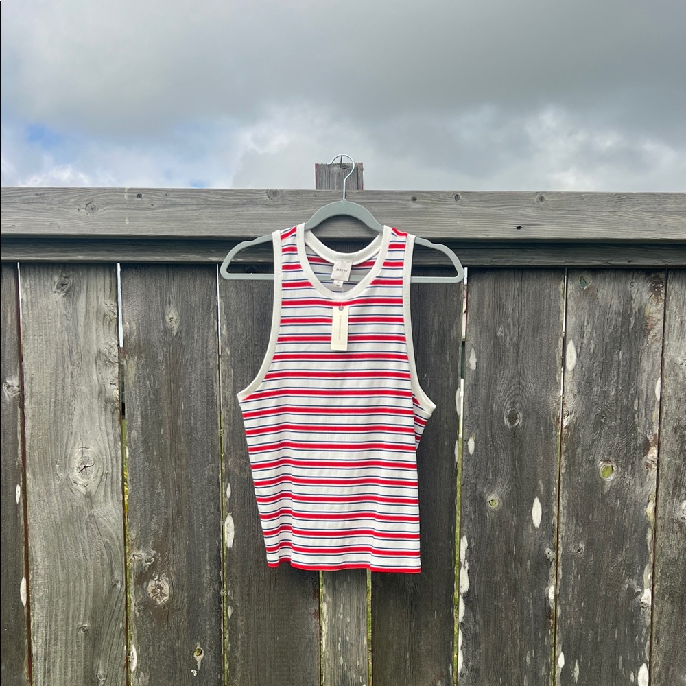 Striped Red, White and Blue Tank Top from Anthropologie